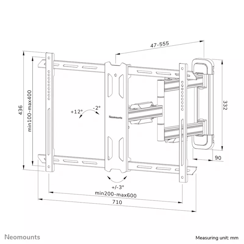 Neomounts WL40S-850BL16 TV nástenný držiak 40-70