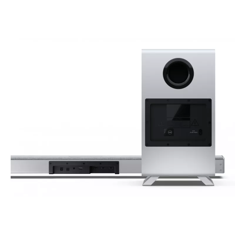 Sharp HT-SBW53121(SL) 3.1.2 Dolby Atmos/DTS:X soundbar s bezdrôtovým subwooferom, 550 W, Bluetooth, strieborný