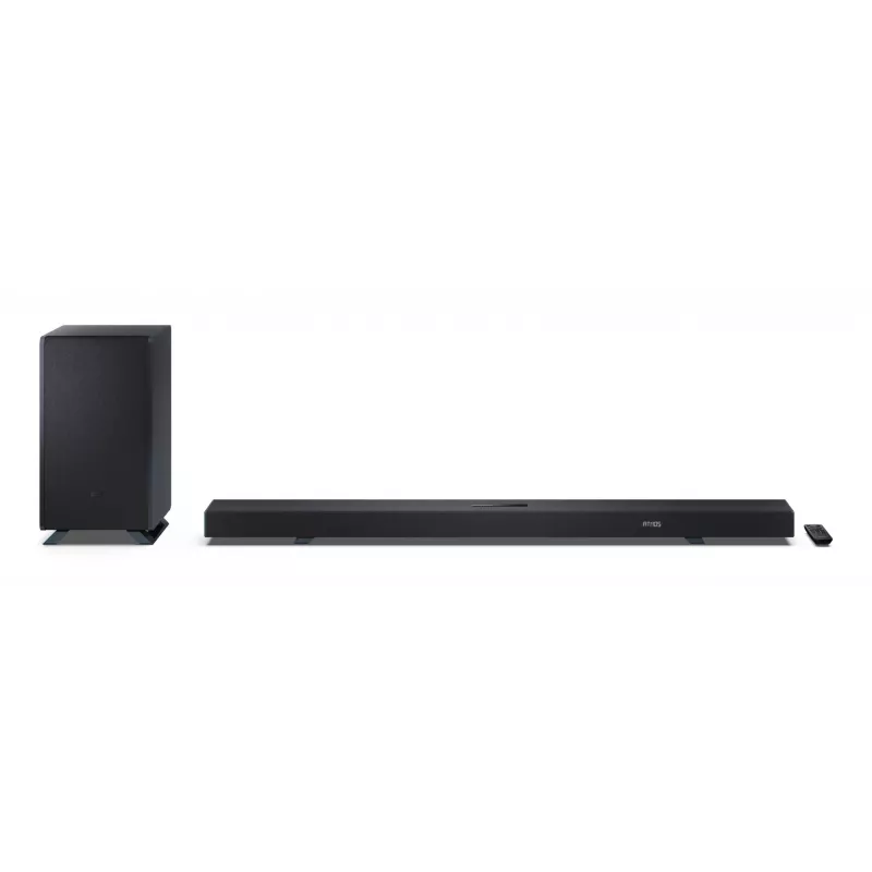 Sharp HT-SBW55121(BK) 5.1.2 Dolby Atmos/DTS:X soundbar s bezdrôtovým subwooferom, 650 W, Bluetooth, čierny