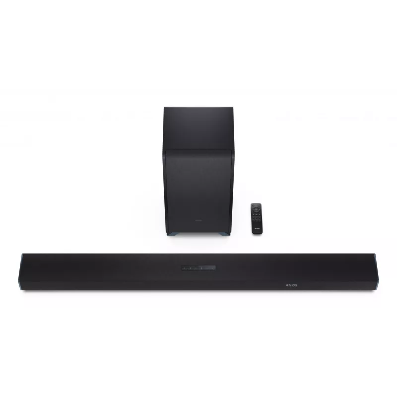 Sharp HT-SBW55121(BK) 5.1.2 Dolby Atmos/DTS:X soundbar s bezdrôtovým subwooferom, 650 W, Bluetooth, čierny