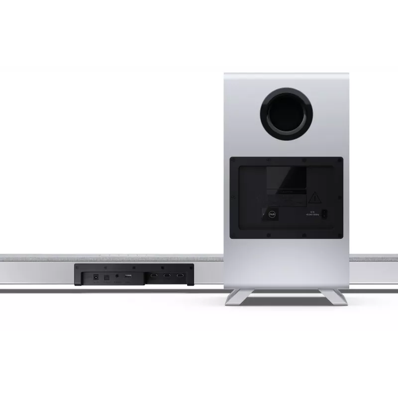 Sharp HT-SBW55121(SL) 5.1.2 Dolby Atmos/DTS:X soundbar s bezdrôtovým subwooferom, 650 W, Bluetooth, strieborný