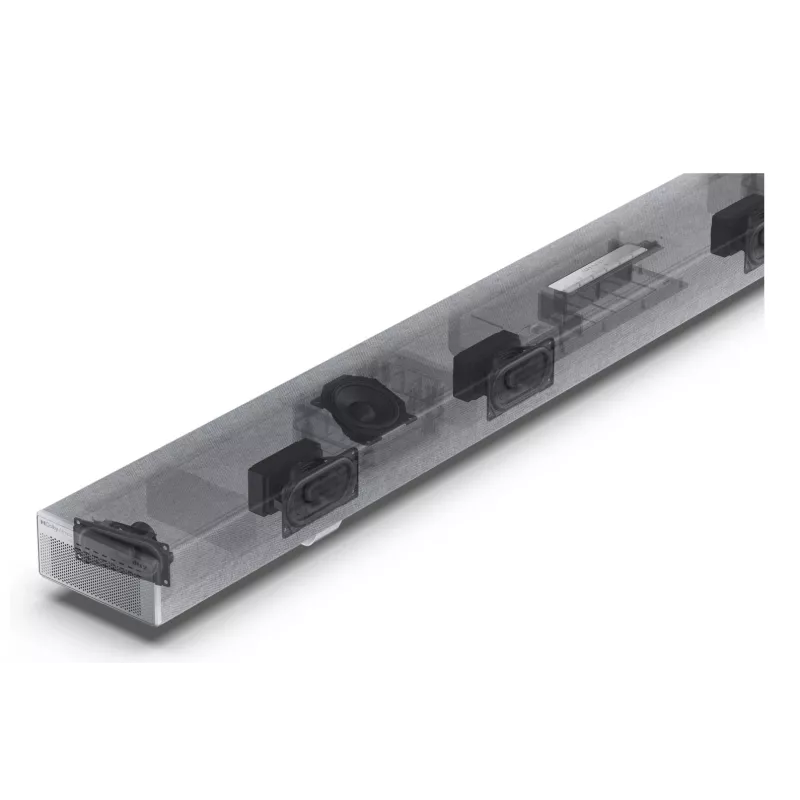 Sharp HT-SBW55121(SL) 5.1.2 Dolby Atmos/DTS:X soundbar s bezdrôtovým subwooferom, 650 W, Bluetooth, strieborný