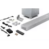 Sharp HT-SBW55121(SL) 5.1.2 Dolby Atmos/DTS:X soundbar s bezdrôtovým subwooferom, 650 W, Bluetooth, strieborný