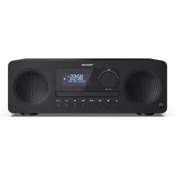 Domáci audio mikrosystém Sharp XL-B720D 30 W, 2-pásmový reproduktor, DAB/DAB+/FM, optický prehrávač diskov, čierny