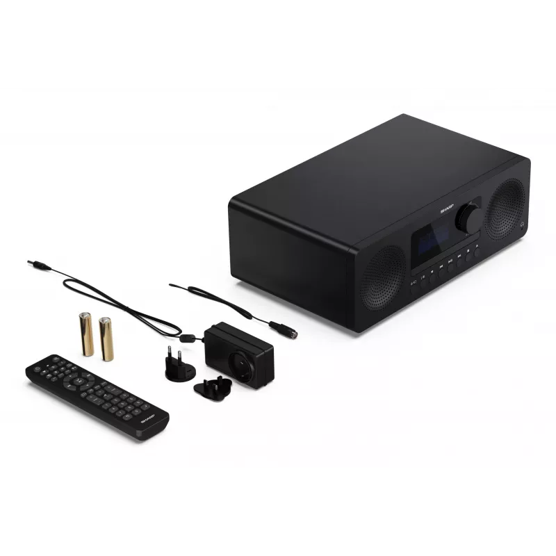 Domáci audio mikrosystém Sharp XL-B720D 30 W, 2-pásmový reproduktor, DAB/DAB+/FM, optický prehrávač diskov, čierny