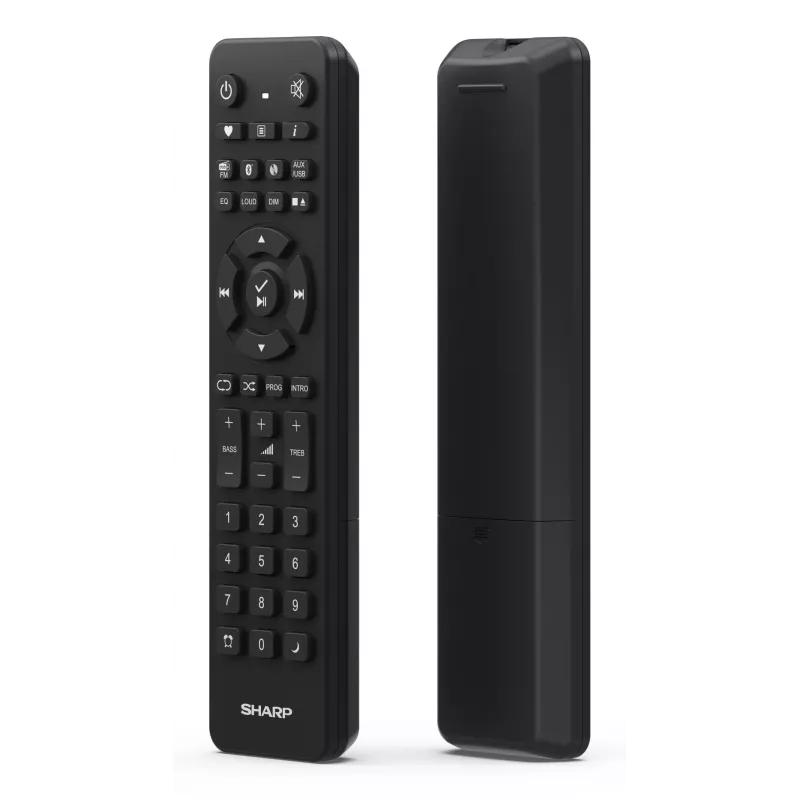 Domáci audio mikrosystém Sharp XL-B720D 30 W, 2-pásmový reproduktor, DAB/DAB+/FM, optický prehrávač diskov, čierny