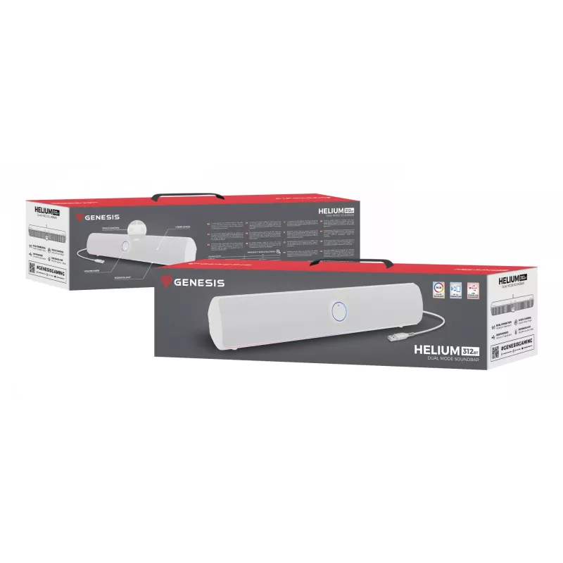 GENESIS NCS-2305 soundbar reproduktor biely 2.0 kanály 10 W