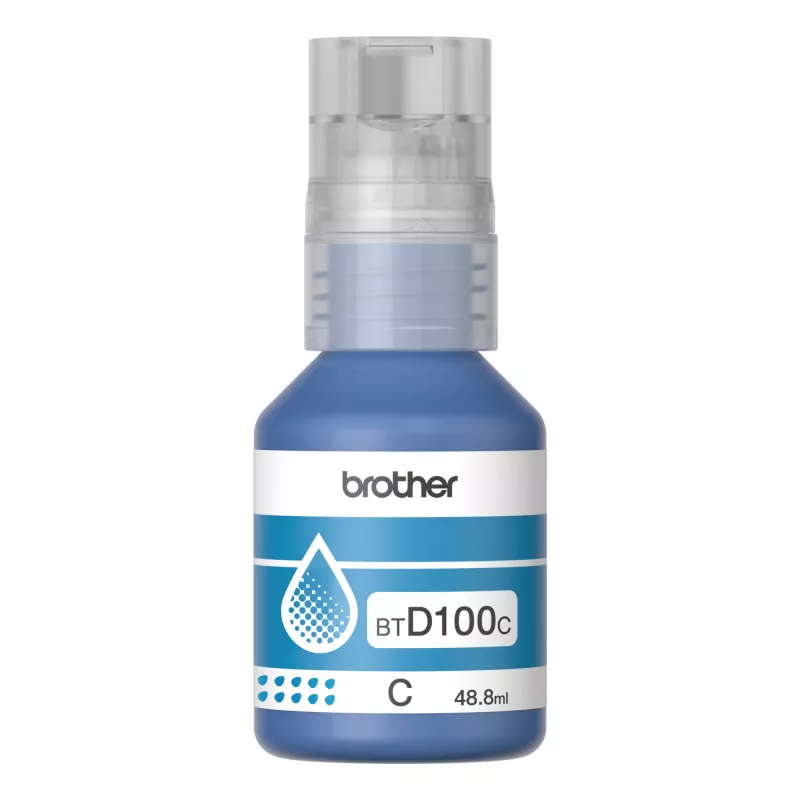 Atramentová fľaša Brother BTD100C cyan Originál 48.8 ml pre tlačiarne Brother, 91 g