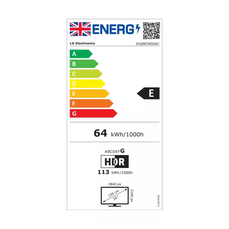 TV LG 55QNED85A3C 55 inch 4K QNED evo Smart TV, WebOS, Motion Pro, Wi‑Fi, Ethernet, DVB-T/T2, čierna