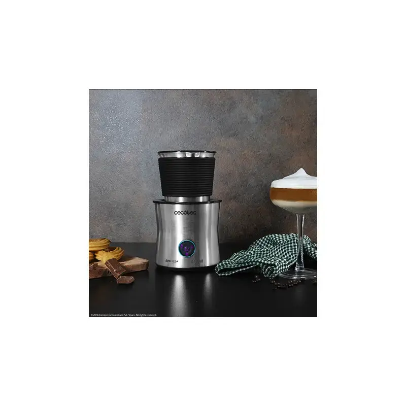 Cecotec Power Moka Spume 5000 šľahač mlieka, 650 W, 400 ml, 4 režimy (horúca/studená pena, ohrev, horúca čokoláda)