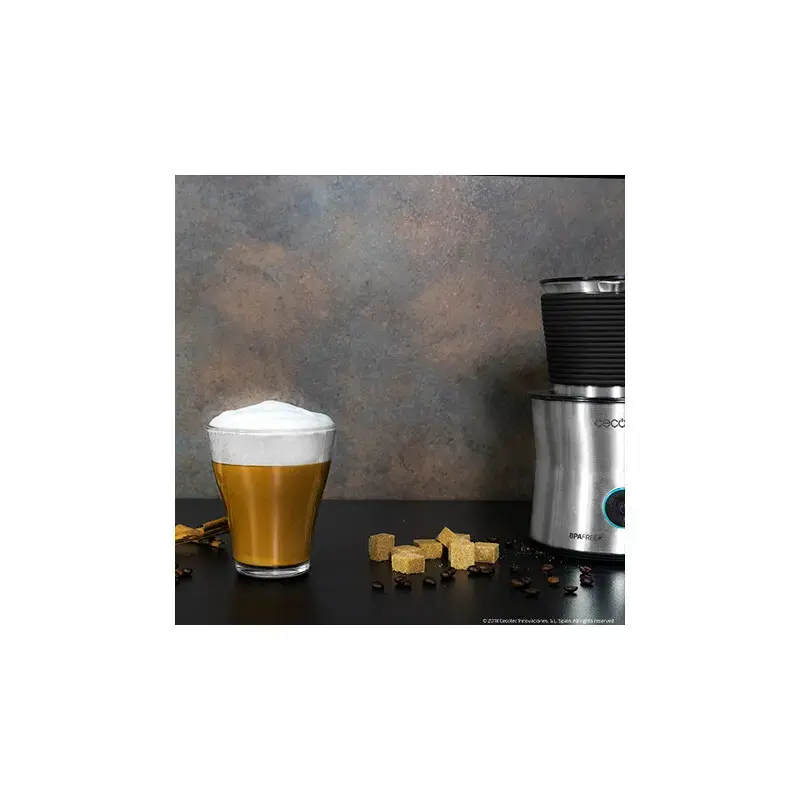 Cecotec Power Moka Spume 5000 šľahač mlieka, 650 W, 400 ml, 4 režimy (horúca/studená pena, ohrev, horúca čokoláda)