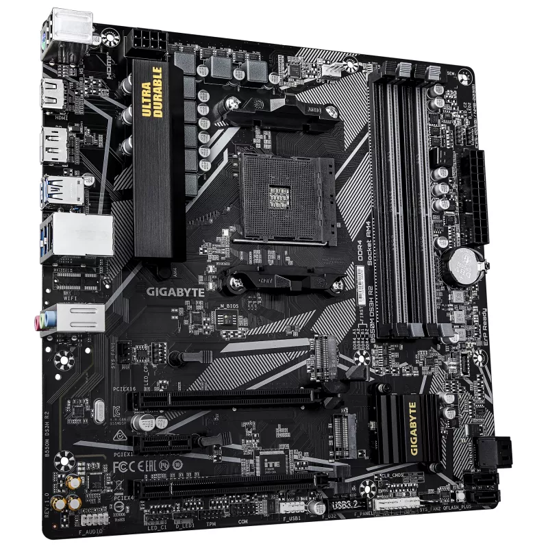 Základná doska GIGABYTE B550M DS3H R2, B550, socket AM4, Micro ATX