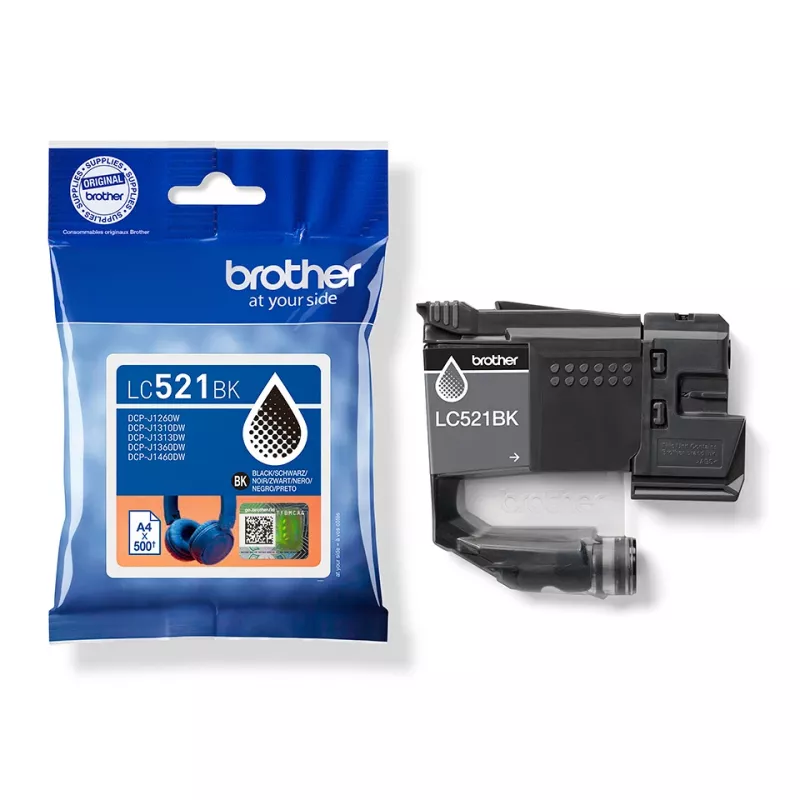 Brother LC521BK originálna atramentová kazeta – čierna