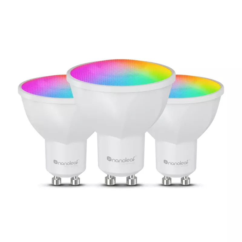 Inteligentná žiarovka Nanoleaf N7502B02-3GU10 RGBCW Wi‑Fi 3 ks balenie GU10