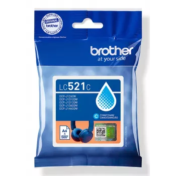 Brother LC521C originálna atramentová kazeta – cyan