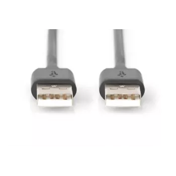 DIGITUS USB 2.0 spojovací kábel Type-A M/m 1,8m USB 2.0 kompatibilný čierny