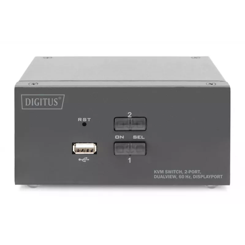 DIGITUS 2-portový DisplayPort DualView 60 Hz 4K 60fp podpora viacerých platforiem