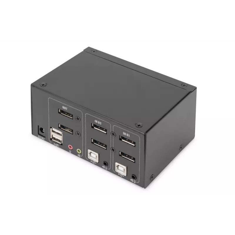 DIGITUS 2-portový DisplayPort DualView 60 Hz 4K 60fp podpora viacerých platforiem