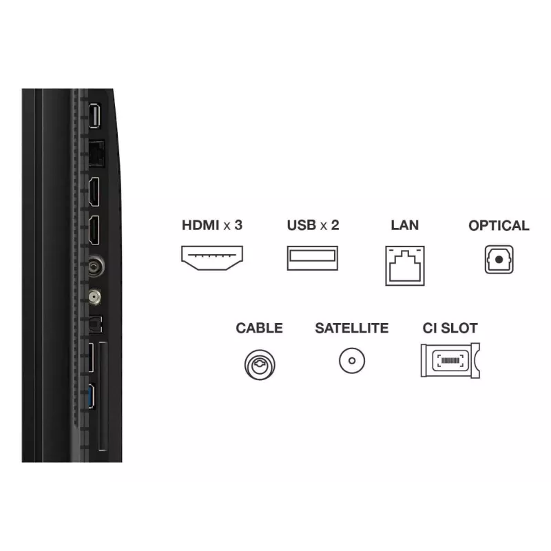 TCL T69C 43T69C TV 109,2 cm (43 inch) 4K Ultra HD Smart TV Wi-Fi čierna 350 cd/m²
