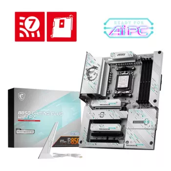 Základná doska MSI B850 GAMING PLUS WIFI PZ — AMD B850, socket AM5, ATX, DDR5, 4x DIMM, 3x M.2, Wi‑Fi, Bluetooth