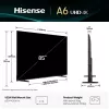 Hisense 85A6Q 85" (216 cm) 4K Ultra HD Smart TV, VIDAA, Dolby Vision, Wi-Fi, čierny