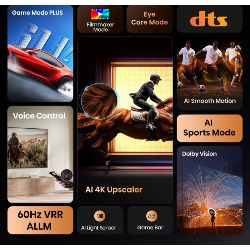 Hisense 85A6Q 85" (216 cm) 4K Ultra HD Smart TV, VIDAA, Dolby Vision, Wi-Fi, čierny