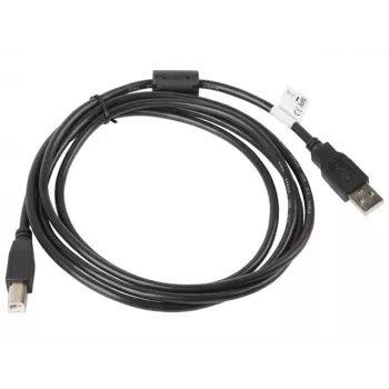 USB 2.0 kábel LANBERG CA-USBA-11CC-0018-BK 1,8 m, USB A na USB B, čierny, 480 Mbit/s