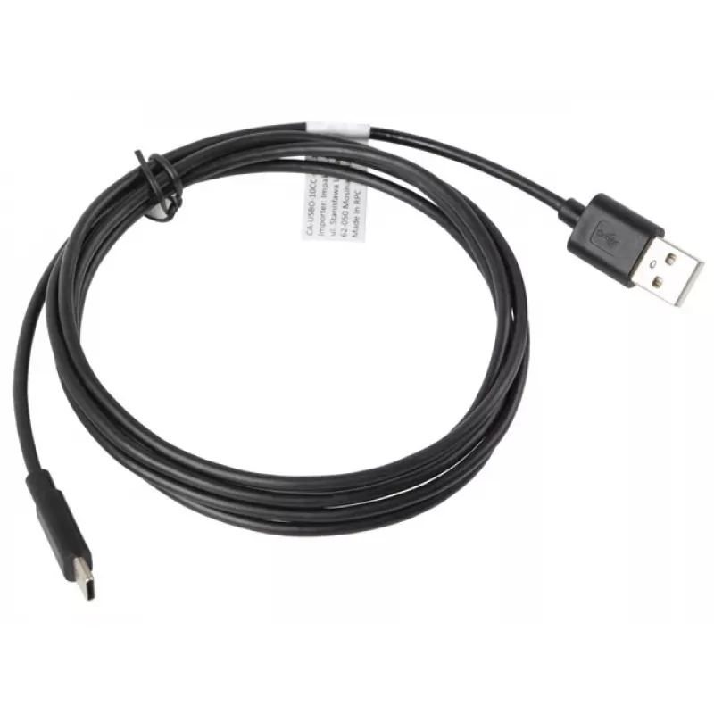 USB kábel LANBERG CA-USBO-10CC-0018-BK USB 2.0, USB A (konektor samec) na USB C (konektor samec), 1,8 m, čierny