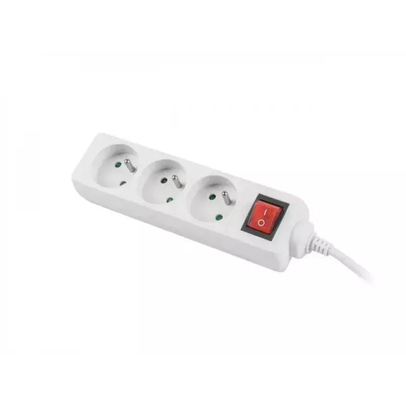 Predlžovací kábel Lanberg PS1-03E-0150-W 1,5 m 3 AC výstupy interiér biely