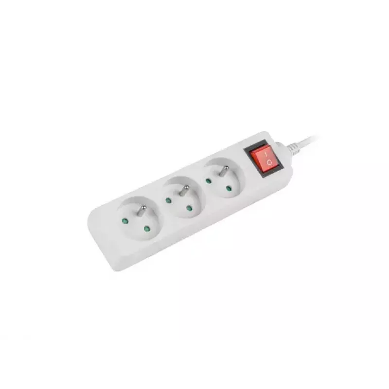 Predlžovací kábel Lanberg PS1-03E-0150-W 1,5 m 3 AC výstupy interiér biely