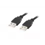 USB-A na A kábel LANBERG CA-USBA-20CU-0018-BK 1,8 m USB 2.0 čierny, poniklované kontakty