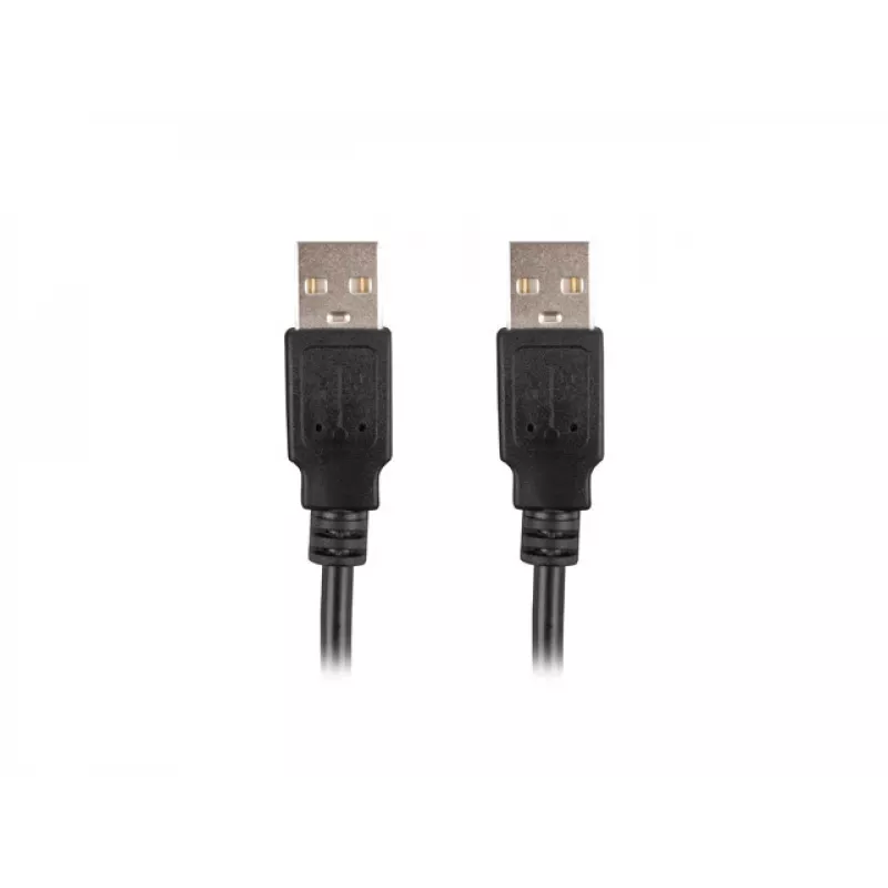 USB-A na A kábel LANBERG CA-USBA-20CU-0018-BK 1,8 m USB 2.0 čierny, poniklované kontakty