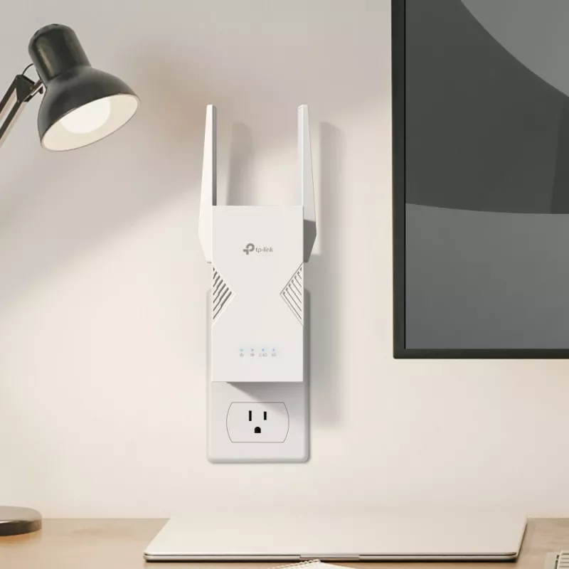 Sieťový vysielač a prijímač TP‑LINK BE3600 2882 Mbit/s, dvojpásmový 2,4/5 GHz, 1× RJ‑45, biela
