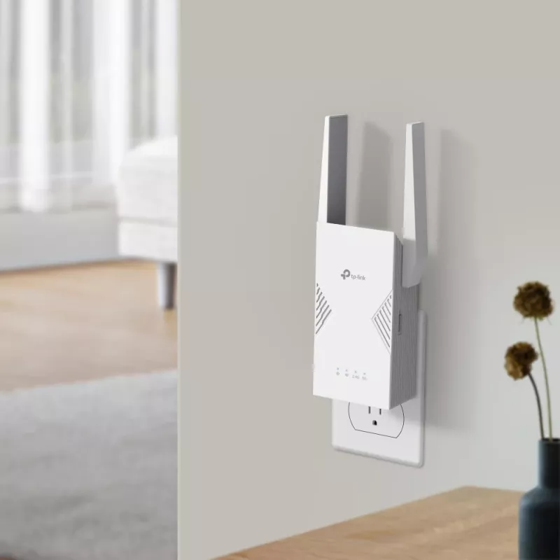Sieťový vysielač a prijímač TP‑LINK BE3600 2882 Mbit/s, dvojpásmový 2,4/5 GHz, 1× RJ‑45, biela