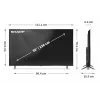 Sharp 50HP5265E 50" (127 cm) 4K Ultra HD Smart TV, Google TV, Wi-Fi, čierny