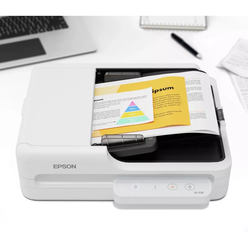Epson WorkForce DS-1730 plochý a ADF skener 1200 x 1200 DPI A4 čierny, biely