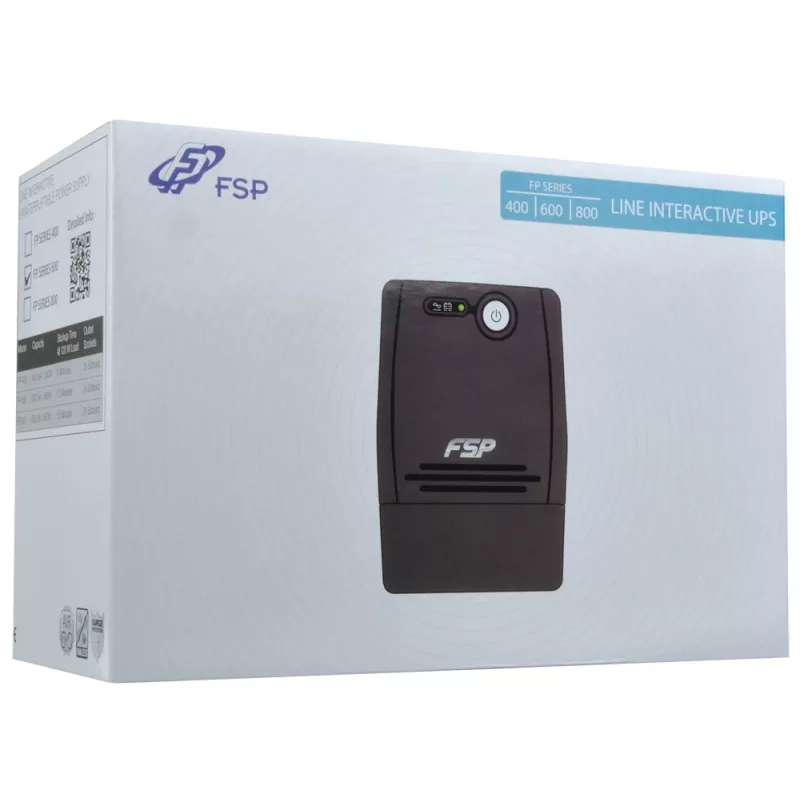 FSP FP 600 neprerušiteľný zdroj napájania (UPS) 0,6 kVA 360 W 2 AC výstupy