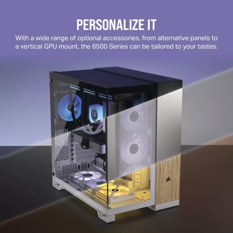 CORSAIR PC skriňa – iCUE LINK 6500X RGB Mid-Tower Dual Chamber biela