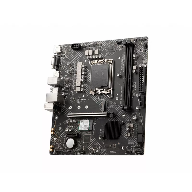 Základná doska MSI PRO H610M-G WIFI DDR4, Intel H610, LGA 1700, micro ATX, 2x DIMM, 64GB, Wi‑Fi 5, Bluetooth 4.2, 4x SATA III