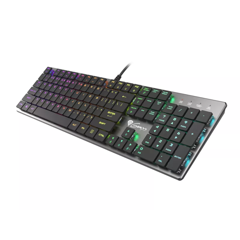 GENESIS Thor 420 RGB klávesnica herná USB QWERTY US International strieborná