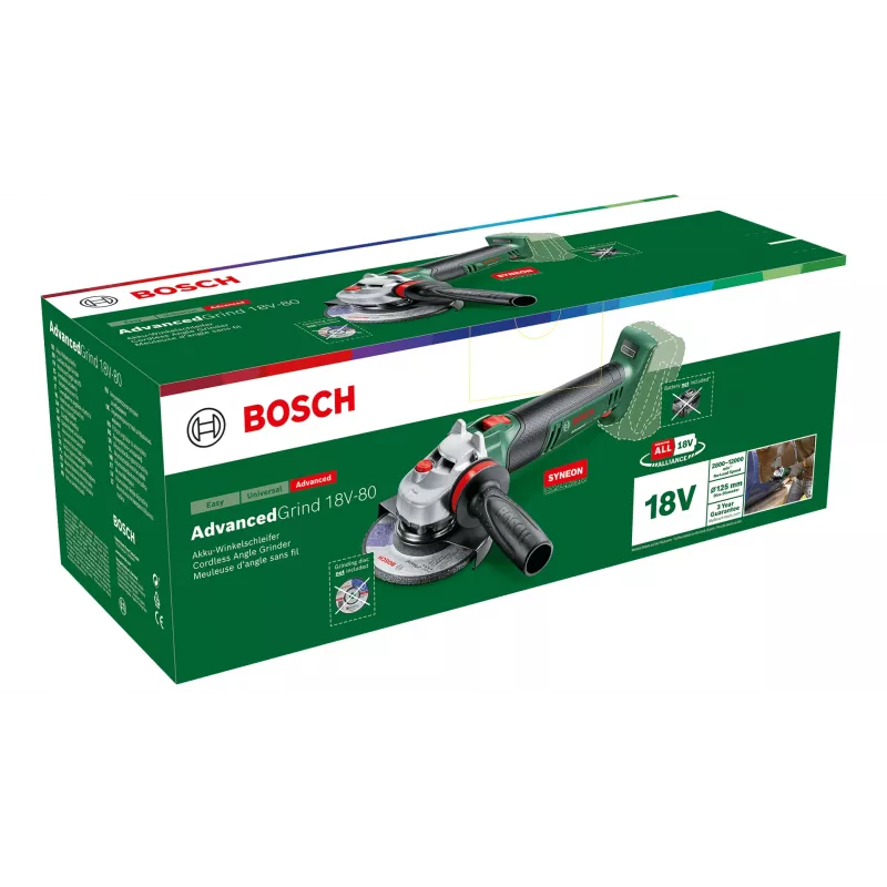 Bosch AdvancedGrind 18V-80 Akumulátorová uhlová brúska, 125 mm