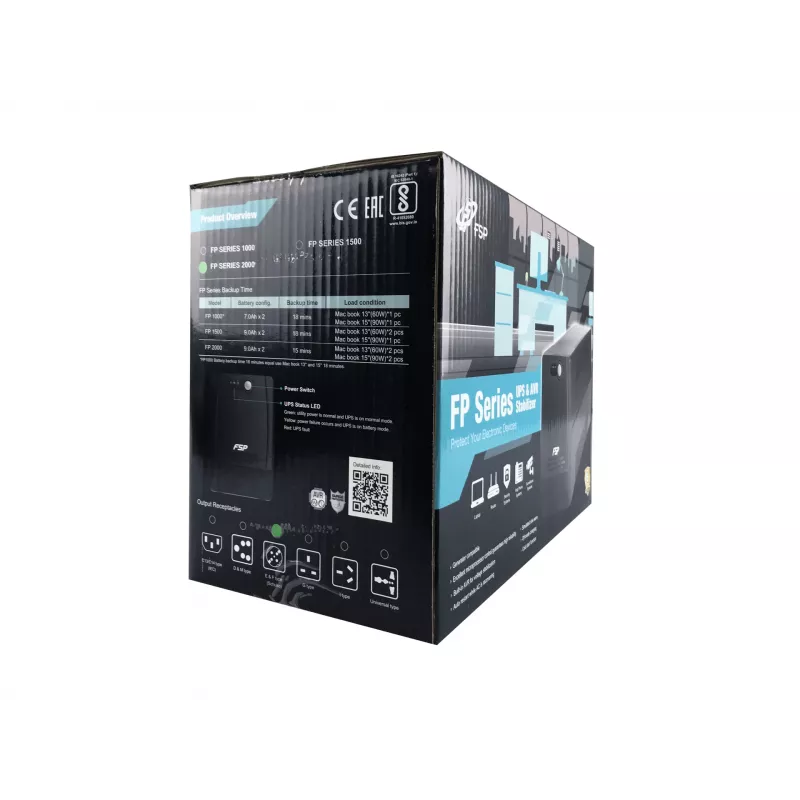 FSP FP 2000 neprerušiteľný zdroj napájania (UPS) Line-Interactive 2 kVA 1200 W 4 AC výstupy
