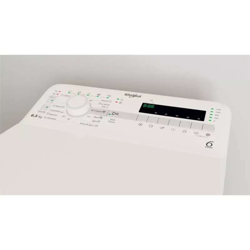 Whirlpool TDLR 65230SS EU/N práčka s horným plnením 6,5 kg 1151 ot/min biela