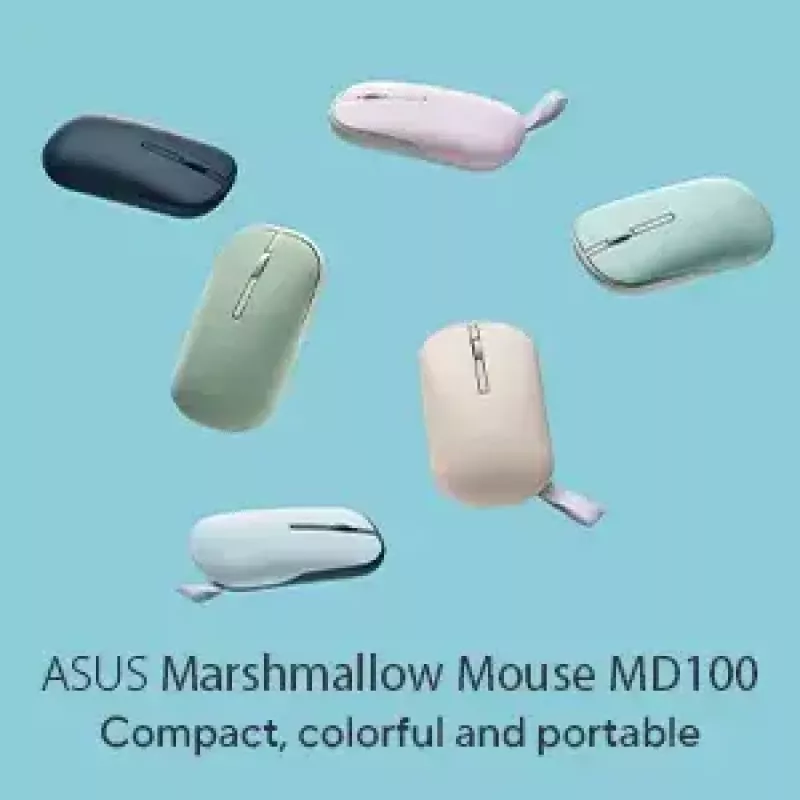 ASUS Marshmallow MD100 myš kancelárska obojručná RF bezdrôtová + Bluetooth optická 1600 DPI