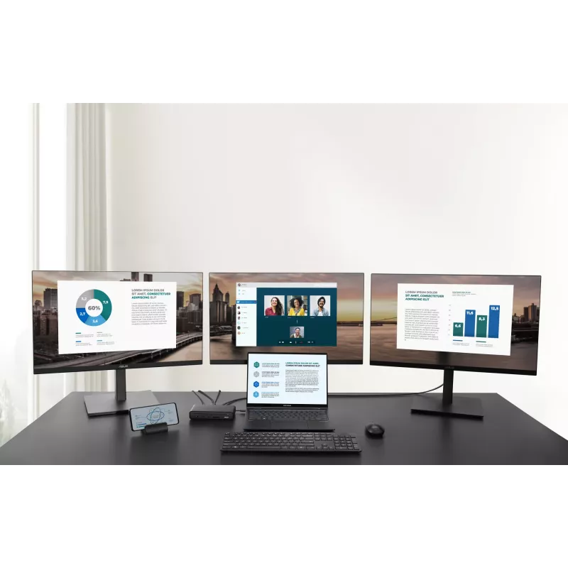 ASUS Triple Display USB-C Dock DC300 dokovacia stanica USB 3.2 Gen 2 (3.1 Gen 2) Type-C čierna