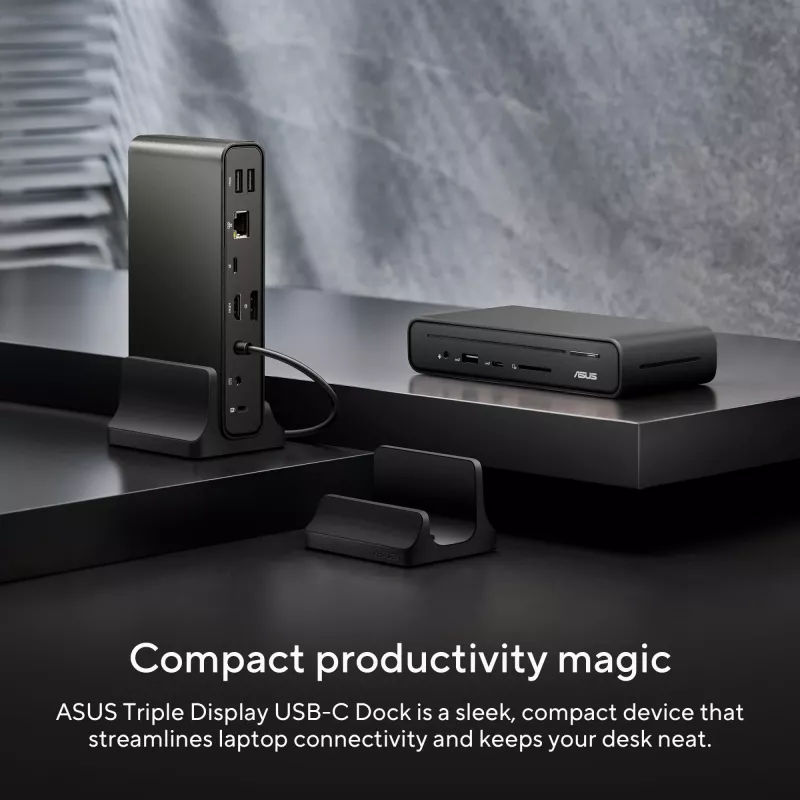 ASUS Triple Display USB-C Dock DC300 dokovacia stanica USB 3.2 Gen 2 (3.1 Gen 2) Type-C čierna