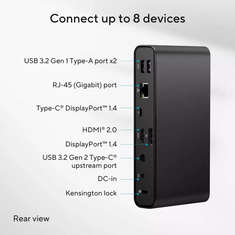ASUS Triple Display USB-C Dock DC300 dokovacia stanica USB 3.2 Gen 2 (3.1 Gen 2) Type-C čierna