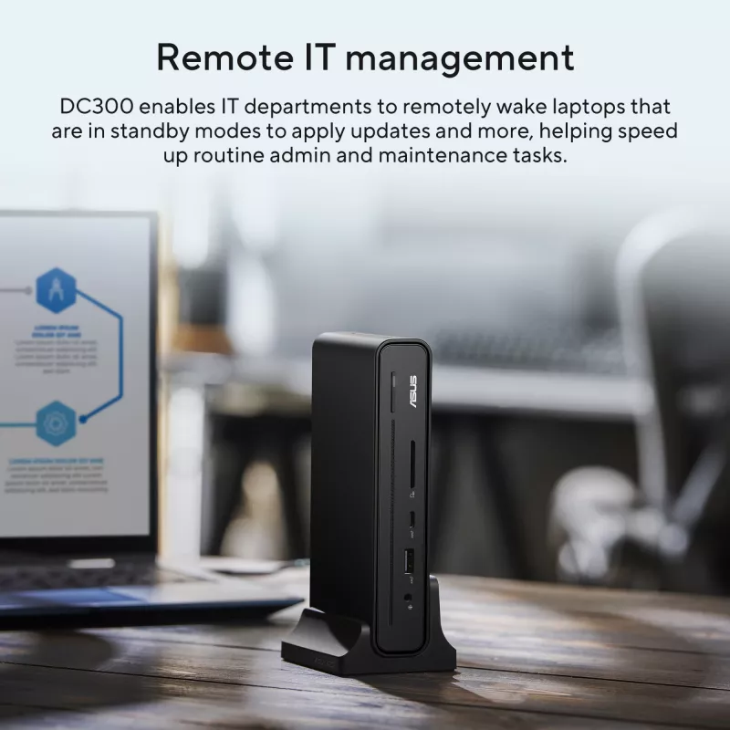 ASUS Triple Display USB-C Dock DC300 dokovacia stanica USB 3.2 Gen 2 (3.1 Gen 2) Type-C čierna