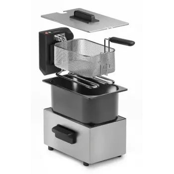 Fritéza Tristar FR-9334 – jedna 3 L kapacita, 2000 W, otočný regulátor, strieborná