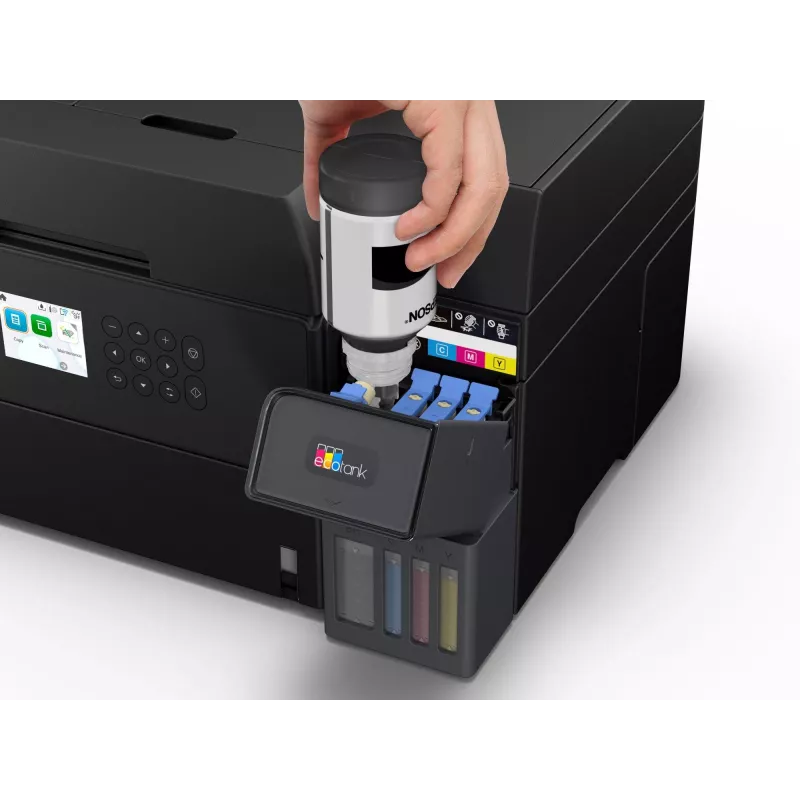 Multifunkčná atramentová tlačiareň Epson EcoTank L6370 — farebná, A4, 4800x1200 DPI, Wi‑Fi, Ethernet